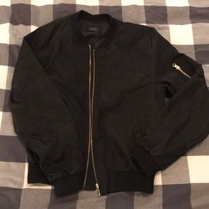 Black bomber jacket